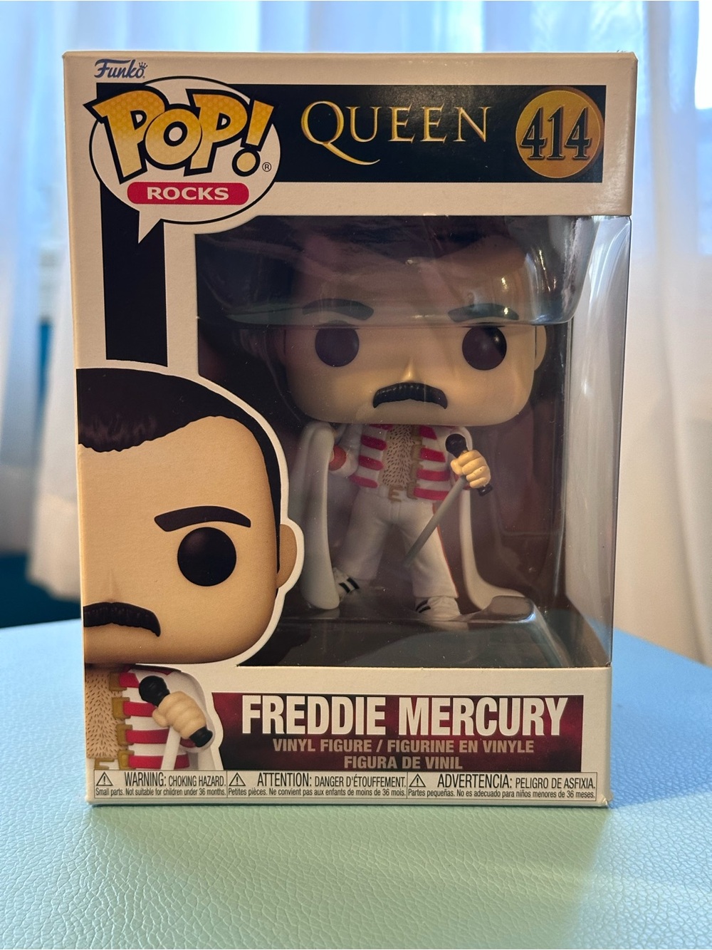 Funko Pop! Vinyl Rocks Queen Freddie Mercury Vinyl Figure Box #414